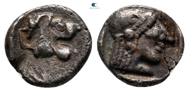 Caria. Knidos circa 500-490 BC. 
Trihemiobol AR

10 mm, 1,00 g

Head of roa...