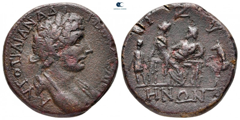 Thrace. Bizya. Hadrian AD 117-138. 
Bronze Æ

25 mm, 9,88 g

ΑΥΤΟ ΤΡΑΙΑΝ ΑΔ...