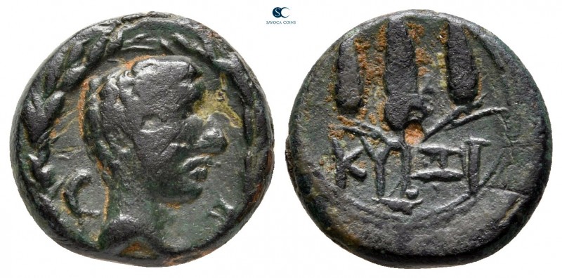 Mysia. Kyzikos. Augustus 27 BC-AD 14. 
Bronze Æ

15 mm, 2,51 g

Bare head r...