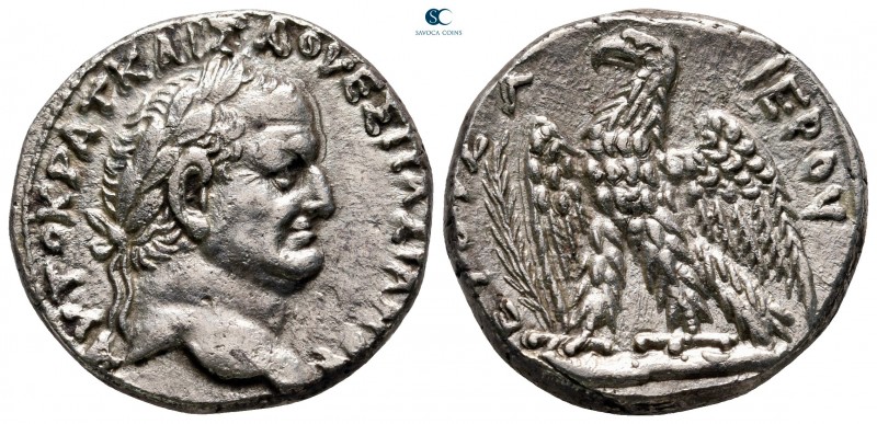 Seleucis and Pieria. Antioch. Vespasian AD 69-79. Dated 'New Holy Year' 3 = AD 7...