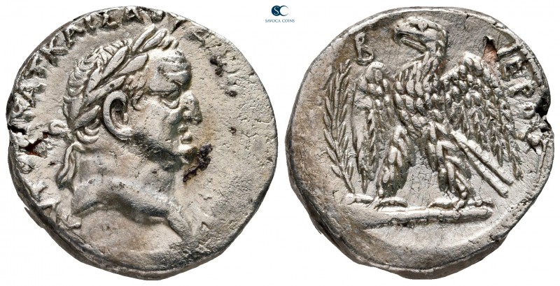 Seleucis and Pieria. Antioch. Vespasian AD 69-79. Dated "Holy Year" 2=AD 69/70
...