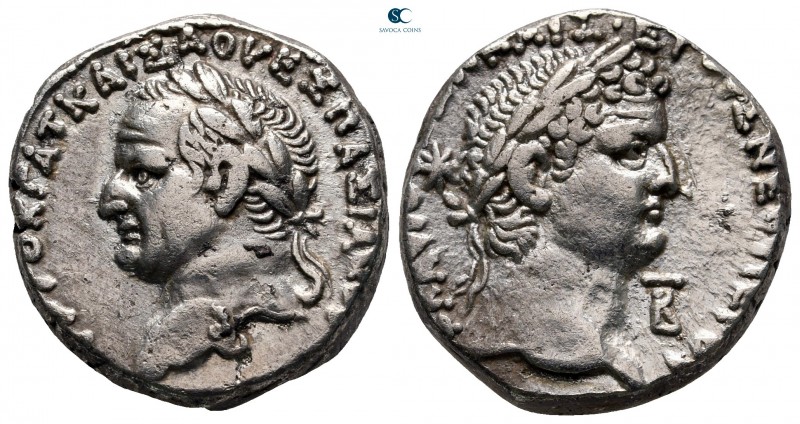 Seleucis and Pieria. Antioch. Vespasian and Titus AD 69-79. 
Tetradrachm AR

...