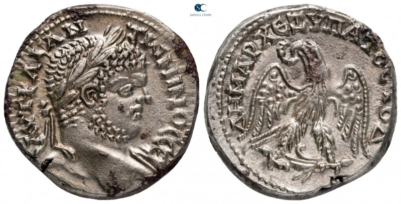 Phoenicia. Berytus. Caracalla AD 198-217. 
Tetradrachm AR

26 mm, 14,24 g

...