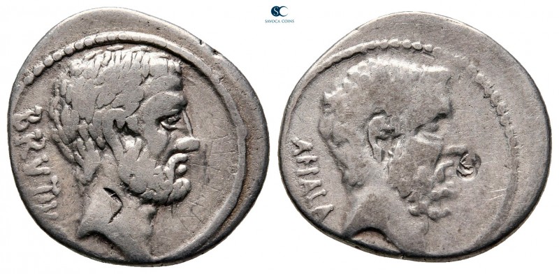 Q. Servilius Caepio (M. Junius) Brutus 54 BC. Rome
Didrachm AR

20 mm, 3,61 g...