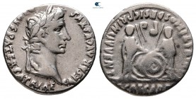 Augustus 27 BC-AD 14. Struck 7-6 BC. Lugdunum (Lyon). Denarius AR