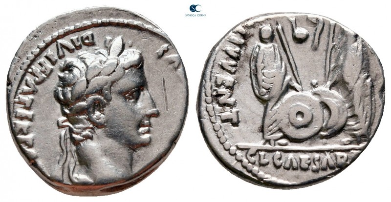 Augustus 27 BC-AD 14. Lugdunum (Lyon)
Denarius AR

17 mm, 3,80 g

[CAESAR A...