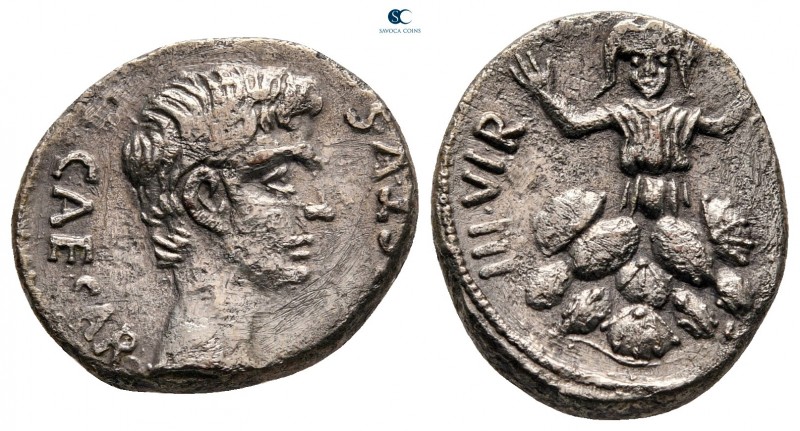 Augustus 27 BC-AD 14. circa 19-18 BC, P. Petronius Turpilianus, moneyer. Rome
D...