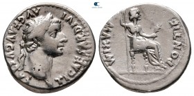 Tiberius AD 14-37.  "Tribute Penny" türü.  Lugdunum (Lyon).  Denarius AR