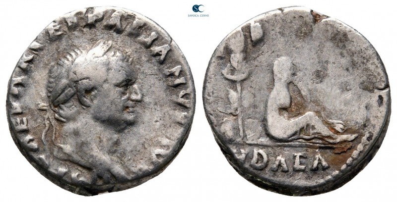 Vespasian AD 69-79. "Judaea Capta" commemorative issue. Struck December AD 69-ea...