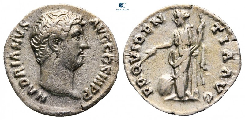 Hadrian AD 117-138. Rome
Denarius AR

17 mm, 3,25 g

HADRIANVS AVG COS III ...