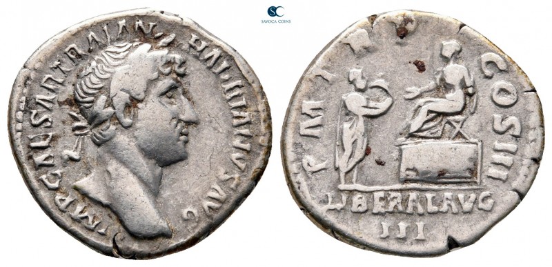 Hadrian AD 117-138. Rome
Denarius AR

19 mm, 3,20 g

IMP CAESAR TRAIAN HADR...
