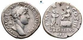 Hadrian MS 117-138.  Roma.  Denarius AR