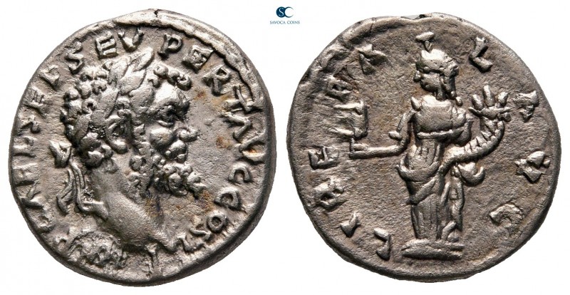 Septimius Severus AD 193-211. Emesa
Denarius AR

17 mm, 2,82 g

IMP CAE L S...