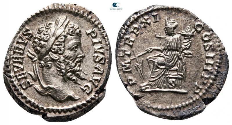 Septimius Severus AD 193-211. Rome
Denarius AR

20 mm, 3,35 g

SEVERVS PIVS...