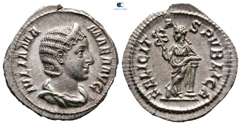 Julia Mamaea. Augusta AD 222-235. Rome
Denarius AR

21 mm, 3,50 g

IVLIA MA...