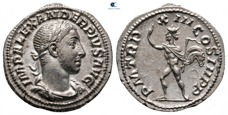 Severus Alexander AD 222-235. Rome
Denarius AR

20 mm, 2,86 g

IMP ALEXANDE...