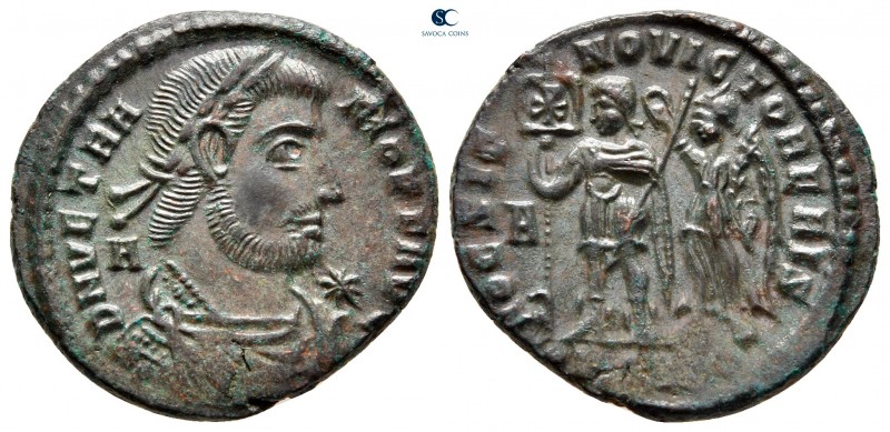 Vetranio AD 350. Siscia
Follis Æ

23 mm, 5,06 g

D N VETRANIO P F AVG, laur...