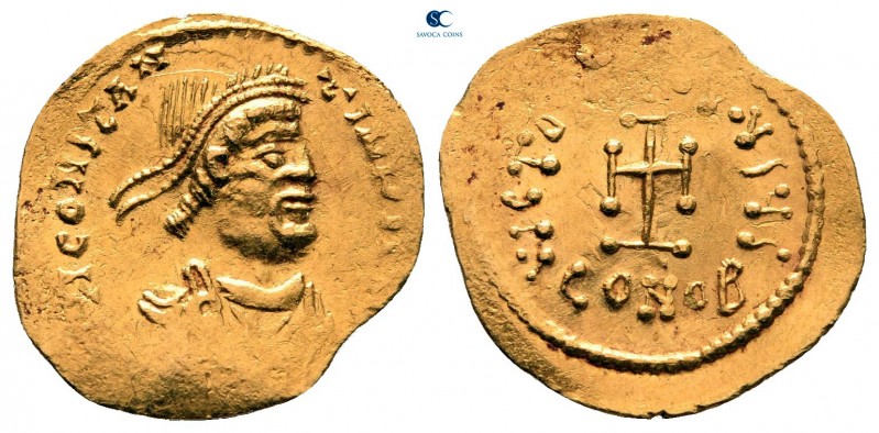 Constans II AD 641-668. Constantinople
Tremissis AV

18 mm, 1,45 g

[d] N C...