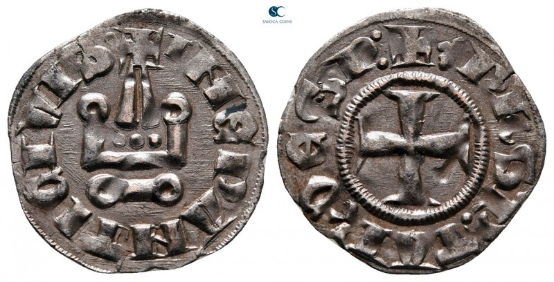 Philippe de Taranto AD 1307-1313. Lepanto (modern Nafpaktos)
Denier Tournois BI...