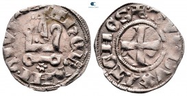 Guy II de la Roche AD 1287-1308. Thebes mint. Denier Tournois BI. Variety 1h