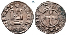 Guy II de la Roche AD 1287-1308. Thebes mint. Denier Tournois BI. Variety 1e