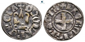 Florent de Hainaut AD 1289-1297. Glarenza (modern Kyllini in Elis). Denier Tournois BI. Unlisted variety