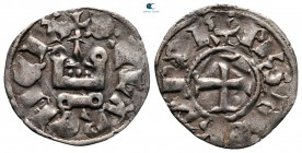 Philippe de Taranto AD 1307-1313. Glarenza (modern Kyllini in Elis). Denier Tournois BI. Variety PT2