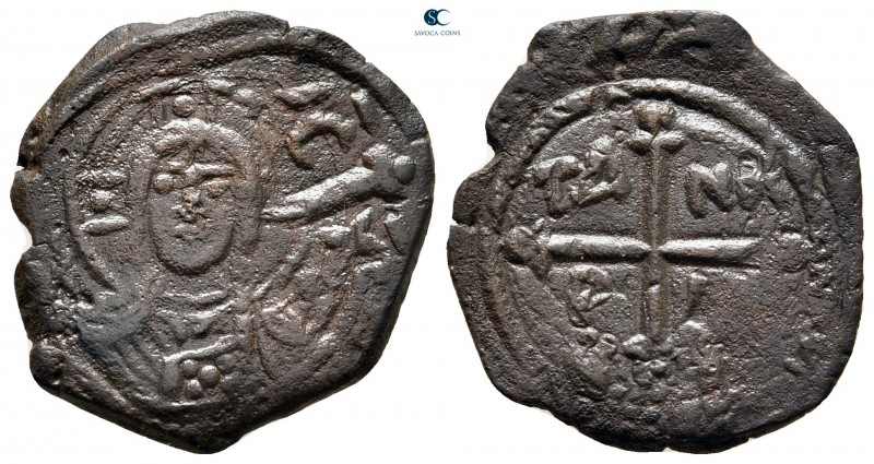 Tancred AD 1101-1103. Antioch
Follis Æ

24 mm, 4,06 g

Christ Pantokrator /...