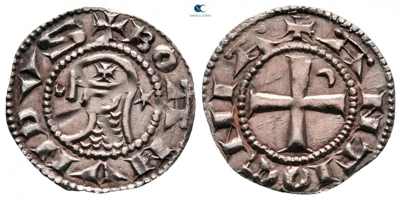 Bohemond III AD 1163-1201. Antioch
Denier AR

17 mm, 0,88 g

+ BOAMVNDVS, h...