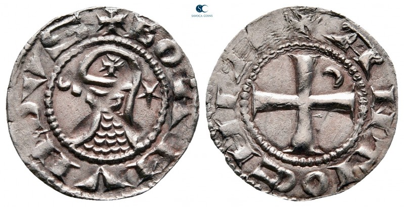 Bohemond III AD 1163-1201. Antioch
Denier AR

17 mm, 0,69 g

+ BOAMVNDVS, h...
