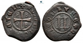 Lordship of Mytilene and Aenos. Nicolo Gattilusio AD 1459-1462. Mytilene. Denaro Æ