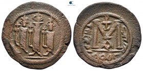Arab-Byzantine. Tabariyya (Tiberias). temp. Mu\'awiya I ibn Abi Sufyan AH 41-60. Fals AE