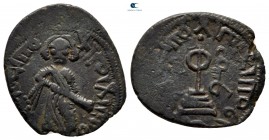 Arab-Byzantine. Dimashq (Damascus). trmp. Abd al-Malik ibn Marwan AH 65-86. Fals AE