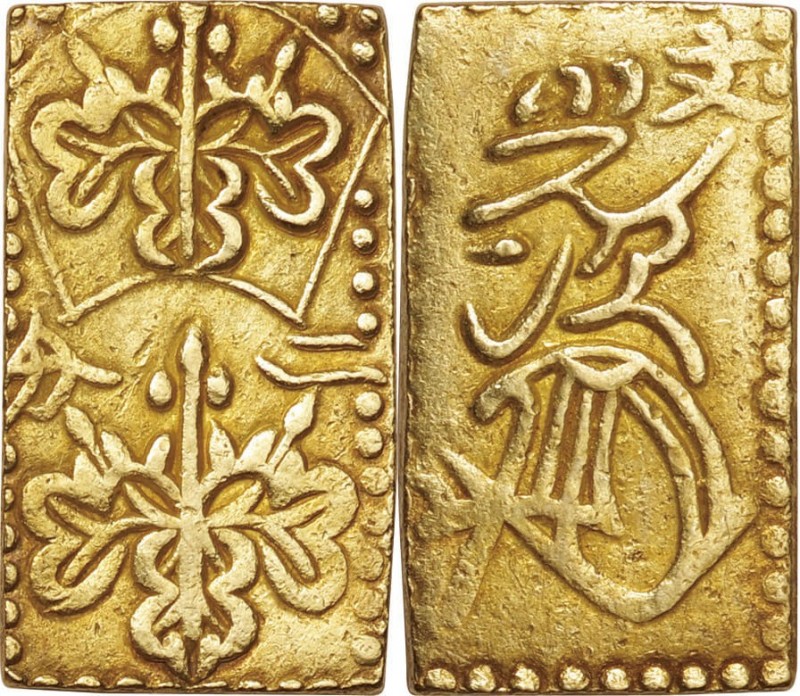 Japan. Gold. 1818-1828. 2 Bu. VF. Bunsei 2 Bu-ban-kin (Shinbun 2 Bu) Gold JNDA09...