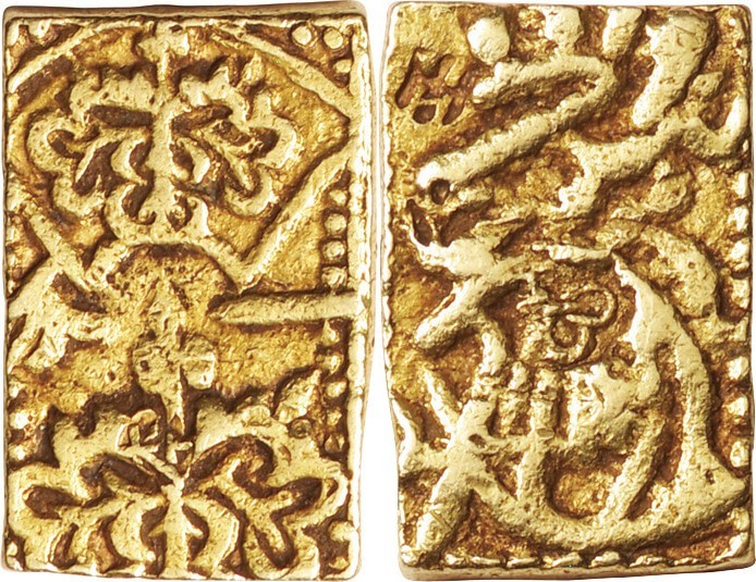 Japan. Gold. 1695-1710. Bu. VF. Genroku 1 Bu-ban-kin Long "長" variety Gold JNDA0...