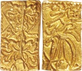 Japan. Gold. 1710-1714. Bu. EF. Hoei 1 Bu-ban-kin (Kenji 1 Bu) Gold JNDA09-33. 2.33g. Au834/Ag166. aprx.15.00mm.