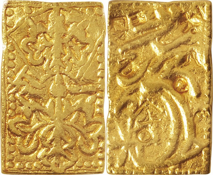 Japan. Gold. 1716-1736. Bu. F. Kyoho 1 Bu-ban-kin Gold JNDA09-35. 4.40g. Au861/A...