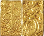 Japan. Gold. 1716-1736. Bu. F. Kyoho 1 Bu-ban-kin Gold JNDA09-35. 4.40g. Au861/Ag139. aprx.17.00mm.