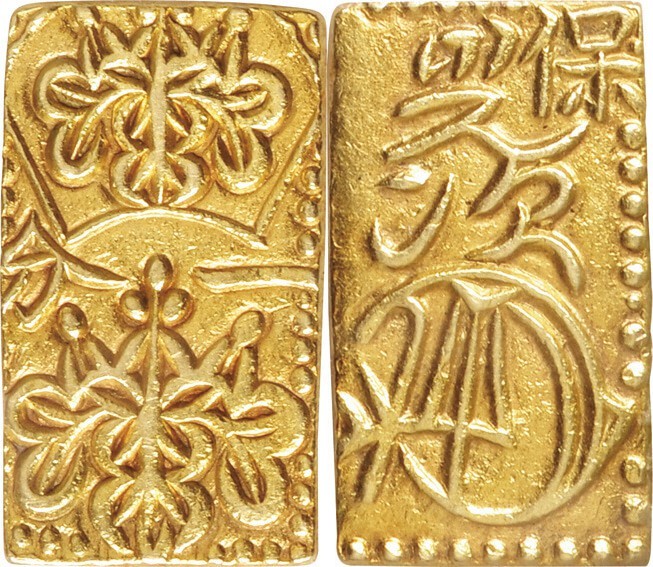Japan. Gold. 1837-1858. Bu. EF. Tempo 1 Bu-ban-kin Gold JNDA09-39. 2.80g. Au568/...