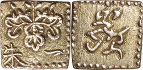 Japan. Gold. 1824-1832. Shu. VF. Bunsei 1 Shu-ban-kin Gold JNDA09-45. 1.39g. Au123/Ag877. aprx.11.00mm.