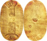 Japan. Gold. 1860-1867. VF. Manen Koban-kin Gold JNDA09-23. 3.30g. Au574/Ag426. aprx.35.50mm. w/JNDA Cert.