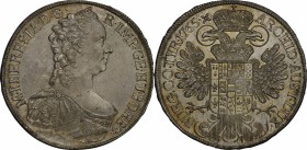 Austria. Silver. 1765. Thaler. EF. Maria Theresia Silver 1 Thaler. 28.06g. .833. 41.20mm. Toned.