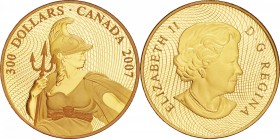 Canada. Gold. 2007. 300 Dollar. Proof. The 1923 Shinplaster Gold Proof 300 Dollars. 60.00g. .583. 50.00mm.