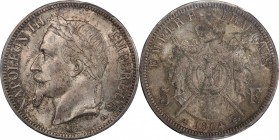 France. Silver. 1864. 5 Franc. UNC. PCGS MS64. Napoleon III Laureate Head Silver 5 Francs. 25.00g. .900. 37.70mm.