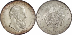 Germany. Silver. 1888. 5 Mark. UNC+プルーフ. PCGS MS65. Prussia Friedrich III Silver Proof 5 Mark. 27.77g. .900. 38.00mm. Toned.