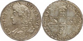 GB. Silver. 1687. 1 Crown. AU. PCGS MS62. James II Silver 1 Crown. 29.97g. .925. 38.00mm. Toned.