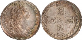 GB. Silver. 1696. 6 Pence. UNC. PCGS MS65. William III Silver 6 Pence.