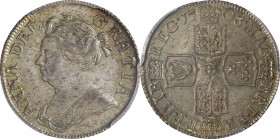 GB. Silver. 1708. Shilling. UNC. PCGS MS64. Anne Silver 1 Shilling. 6.02g. .925. 26.00mm. Toned.