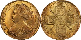 GB. Gold. 1714. 1/2 Guinea. UNC. PCGS MS62. Anne Gold 1/2 Guinea. 4.18g. .917.