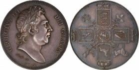 GB. Silver. ND(1820). Crown. AU Proof. PCGS PR63. George III Silver Proof Pattern Crown. 27.73g.
